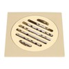 Square Floor Drain Bathroom Shower Waste Grate Brass Constructed Strainer