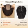 Topart 9"×9" Human Hair Toppers 16 inches for Women,100% Remy