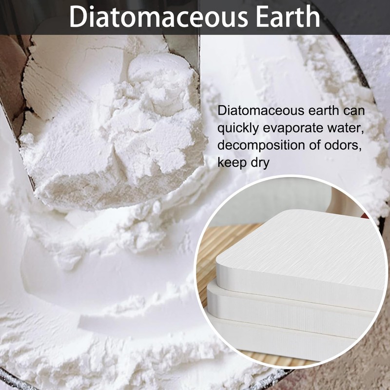 Set of 4 Diatomite Coasters, Diatomite Absorbent Coasters, Diatomite Coasters,