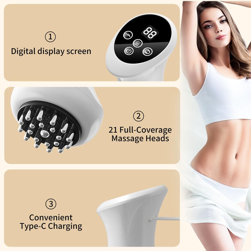 GJMJNNW Handheld Electric Lymphatic Drainage Massager: Body Sculpting Machine and