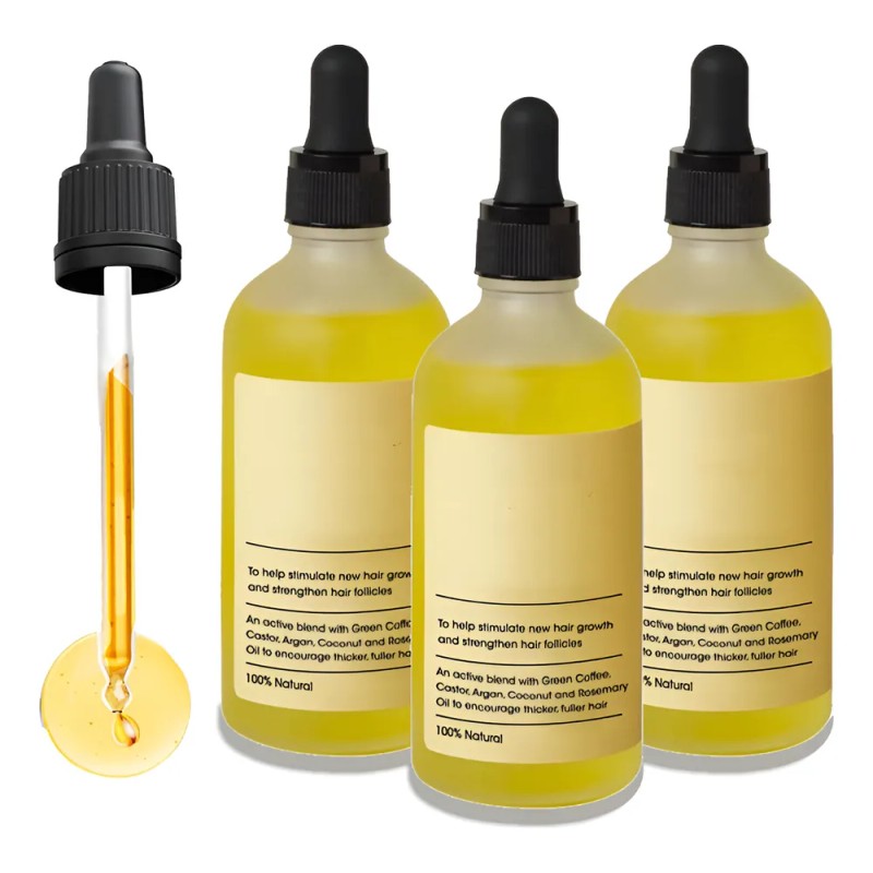 Aceite Vegano Natural 3pcs Para El Crecimiento Del Cabello