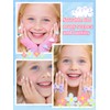 EBANKU 24 Pieces Kid Fake Nail Kit, Daisy Press on