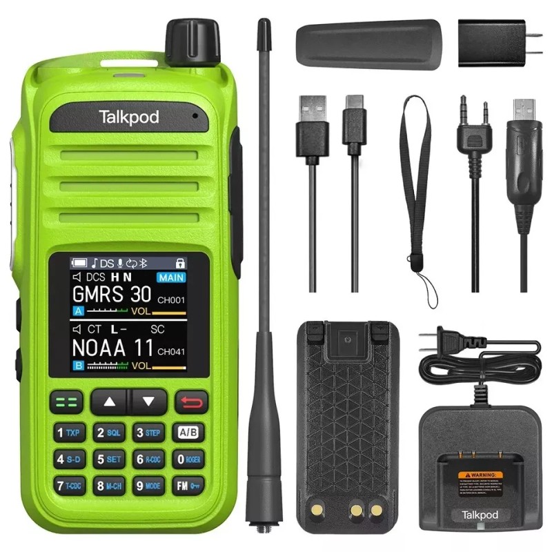 Talkpod A36Plus GMRS/HAM Handheld Two Way Radio Walkie Talkie VHF