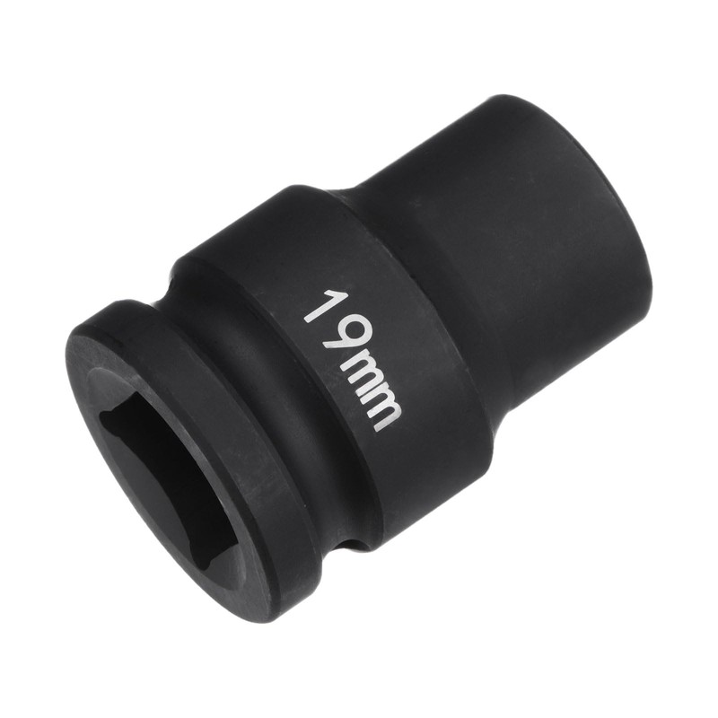 sourcing map 6-Point Impact Socket 3/4" Drive 19mm Metric 40Cr