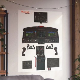 Cucure2016 King Air 300 Cockpit poster 36in x 48in - 36" x 48", Matte