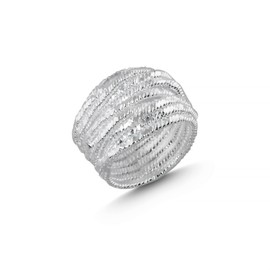 Cassini Wrap Ring 925 Sterling Silver Solid and Wide Women's Ring 3RAF, Sterling Silver