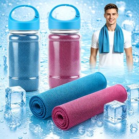 Cooling Towel for Neck,Cooling Towel for hot weather,100x30 cm | Multi-Sport Neck Towel: Ideal for Running, Cycling, Golf, Yoga, Hiking and Gym – Keeps you Cool and Dry During Intense, blue (2pc)