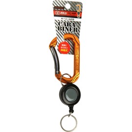 SK11 SAC-80KR Aluminum Carabiner with Key Reel, Orange