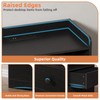 Memobarco Nightstand with Charging Station and LED Light,Modern Nightstand with