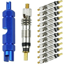 12 Pieces Presta Valve Cores Presta Valve Cores with 1 Piece Valve Core Remover Tool French Valve Cores Bicycle Insert Valve Core for Bicycle Repair