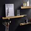 Metal Wall Shelf, Metal Floating Shelf Gold 15.7 Inches Wall