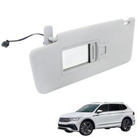 Driver Side Sun Visor Compatible with Volkswagen Tiguan 2018 2019 2020 2021 2022 Front Left Sun Protection Shade Replaces 5NN-857-551-L-3H8 5NN857551L3H8 Gray
