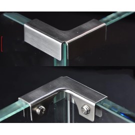 Glass Fixing Clip Glass Combination Fixing Bracket Glass Accessories 6-9mm Reinforced Clip[2 pcs]