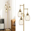 Dimmable Industrial Floor Lamps for Living Room, Gold Tree Standing