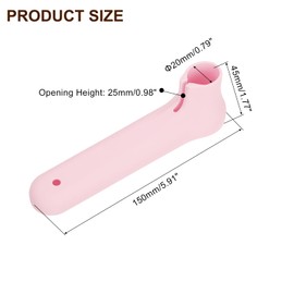uxcell Silicone Door Handle Cover, Silicone Anti-Static Door Knob Cover Anti-Collision Door Handle Protector for Flat Door Handle Lever, Pink