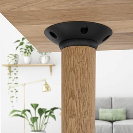 Gedotec Mounting Plate Slanted with M8 Thread for Furniture Feet and Table Legs - Twister | Screw Plate Adjustable 20° | Furniture Legs Attachment for Couch Tables | Pack of 4 - Mounting Plate Plastic