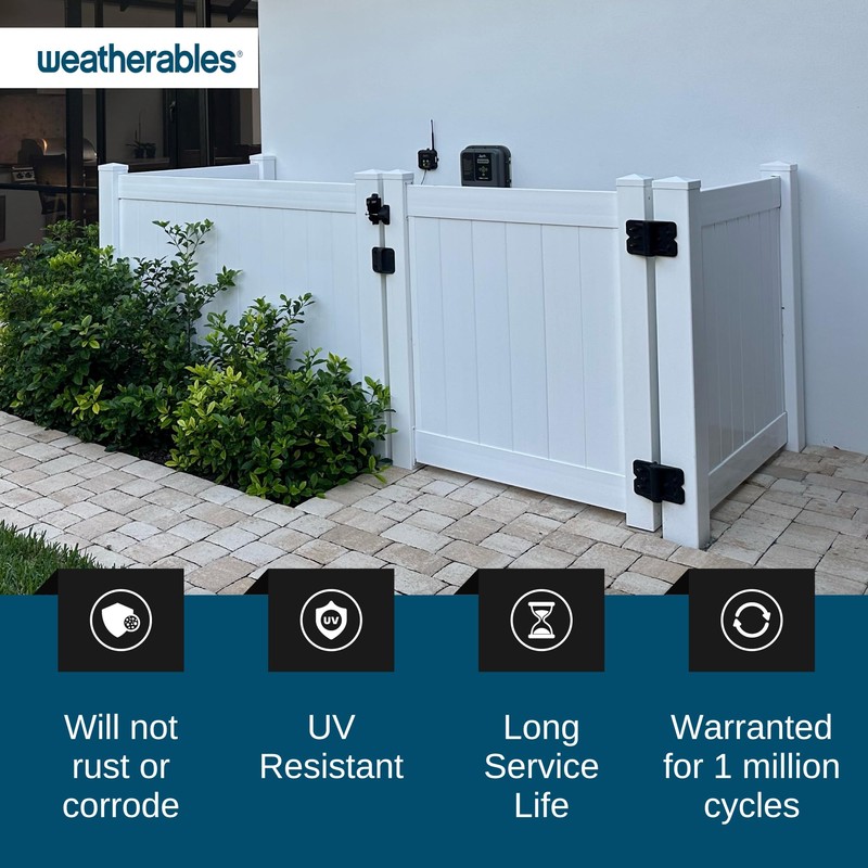 Weatherables Keystone Black Zinc Diecast Metal 1-Sided Key-Lockable Gate Latch