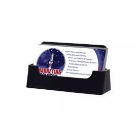 Marketing Holders 10 Pack Business Card Holder Counter Holds 3.5" x 2" Cards Black Horizontal