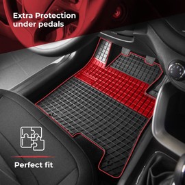 FROGUM EL Toro Rubber Mats All Year Round Set of Car Floor Mats for Vauxhall Grandland X from 2017 | Durable Rubber Material | 1.5 cm Protective Edge