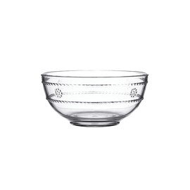 Juliska Isabella Acrylic Berry Bowl, Acrylic Glass - Unbreakable, Clear Acrylic, Embossed Serving Bowl