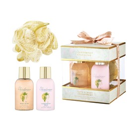 Chardonness Sparkling Bath & Body Care Set (Present, Gift, Gift, Women, Men, Popular, Thank You, Return, Farewell, Birthday, Mother's Day), Mellow and Light Champagne Scent, White Grapes