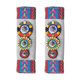Fraiieon Boho Car Accessories for Women Interior Cute Set Hippie girl's Seat Belt Cushion Adults Seatbelt Covers 8" x 3"
