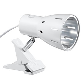 Yazawa CLX60X02WH Clip Light, E26 Base, White (White) Up to 60W (Lamp Not Included) Tracking Resistant Plug