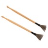 2Pcs Drum Stick Brush Wood Retractable Wire Combination Musical Instrument