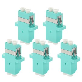 UKCOCO Fibre Optic Cable Adapter, Pack of 5 LC Female Socket LC LC-LC Duplex Converter Male for OM4