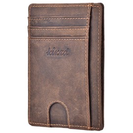 kinzd Slim Wallet RFID Front Pocket Wallet Minimalist Secure Thin Credit Card Holder