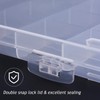 Fspronail 42 Grids Clear Large Plastic Organizer Box With Dividers,