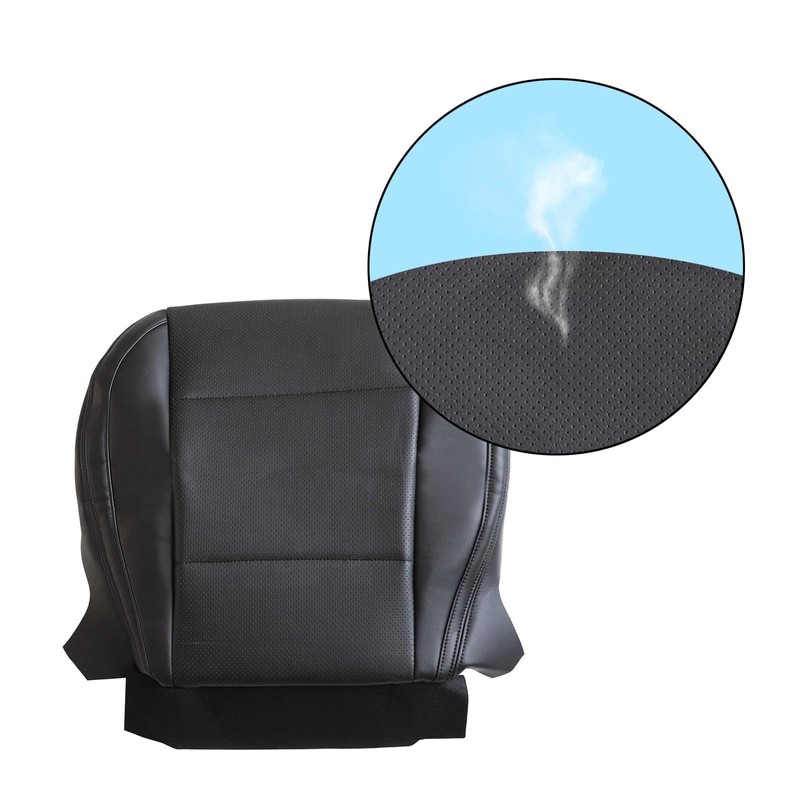 Priprilod Black Perforated Leather with Black Stitching Driver Side Bottom