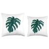 Monstera Leaf Monstera Deliciosa Cheese Plant Throw Pillow
