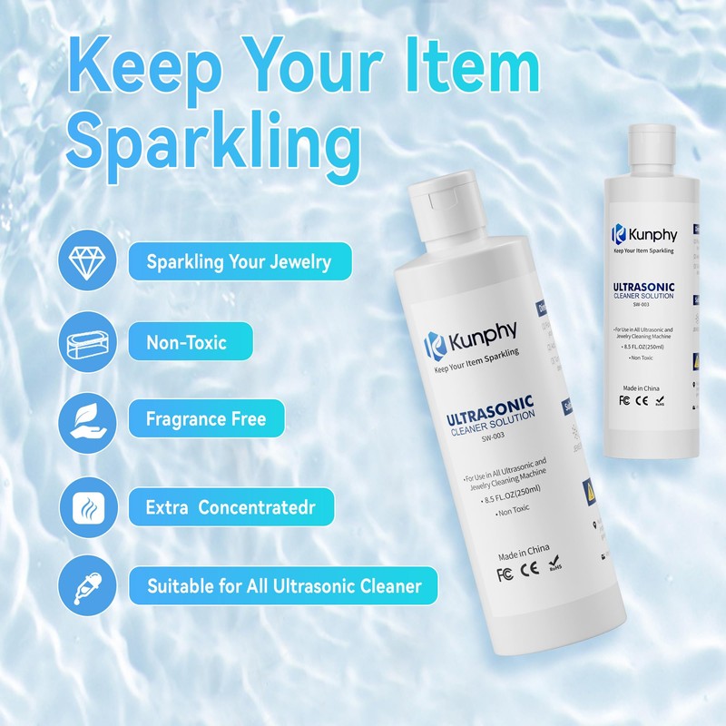 kunphy Sonic Jewelry Cleaner - Effective Solution for Cleaning Gold,