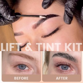 Libeauty Lash Lift and Tint Kit, 2 in 1 Eyelash Lift and Tint Kit, Lash Lift Kit, Lash Tint Kit Black, Vacuum Pump Design with Full Tool Set for Home and Salon Use