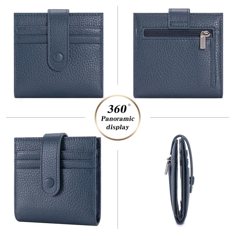 FREYAMIRA Slim Wallet For Women Genuine Leather Small Bifold Credit