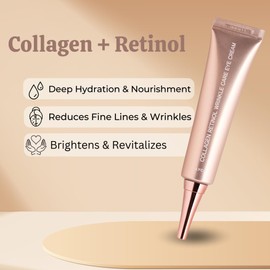 VLYCO Collagen Retinol Wrinkle Care Eye Cream 40ml | Anti-Aging & Firming | Hydrating & Smoothing | Korean Skincare for Youthful Eyes