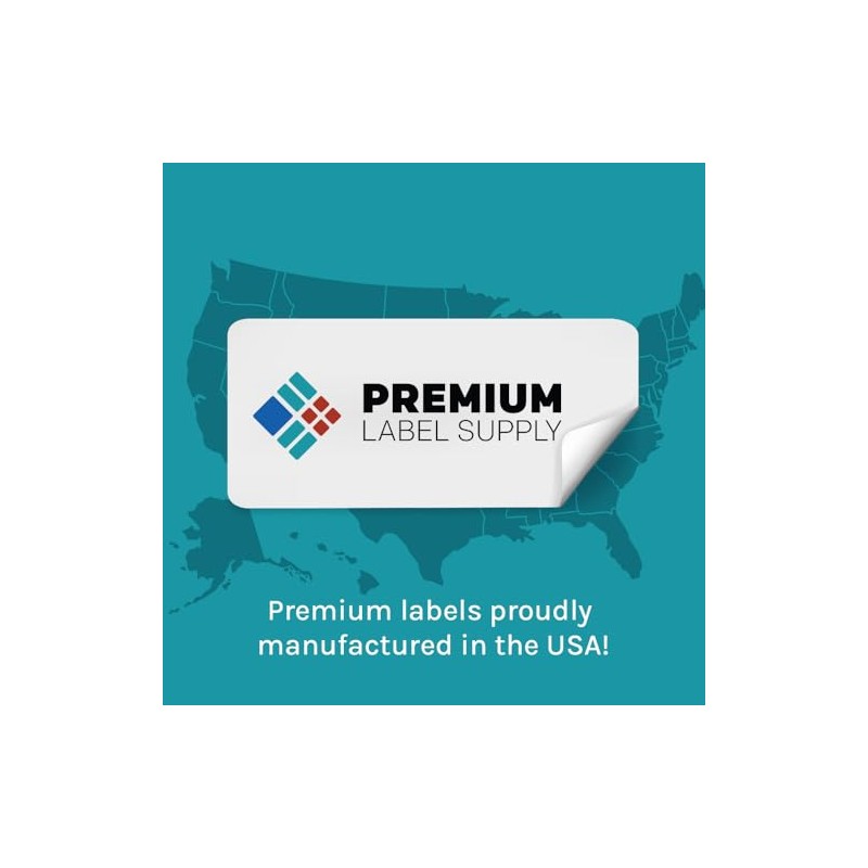 Premium Label Supply Glossy White Square Sticker Labels – 3"
