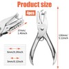 4 Pcs Handheld Hole Punch, Metal Paper Puncher, Single Hole