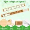 Anglekai 1+18PCS Wooden Straw Holder for Cabinet, Detachable Cupboard Straw
