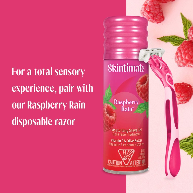 Skintimate Signature Scents Moisturizing Shave Gel for Women Raspberry Rain