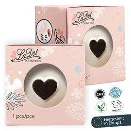 LaDot Tattoo for Children and Adults, Temporary Skin-friendly Fake Tattoos, Tattoo Stamps without Needles for Body and Arm, Waterproof, Ceramic Stamp Heart