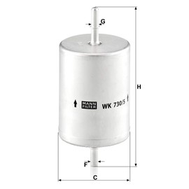 Original MANN-FILTER Fuel filter WK 730/5 – For Passenger Cars