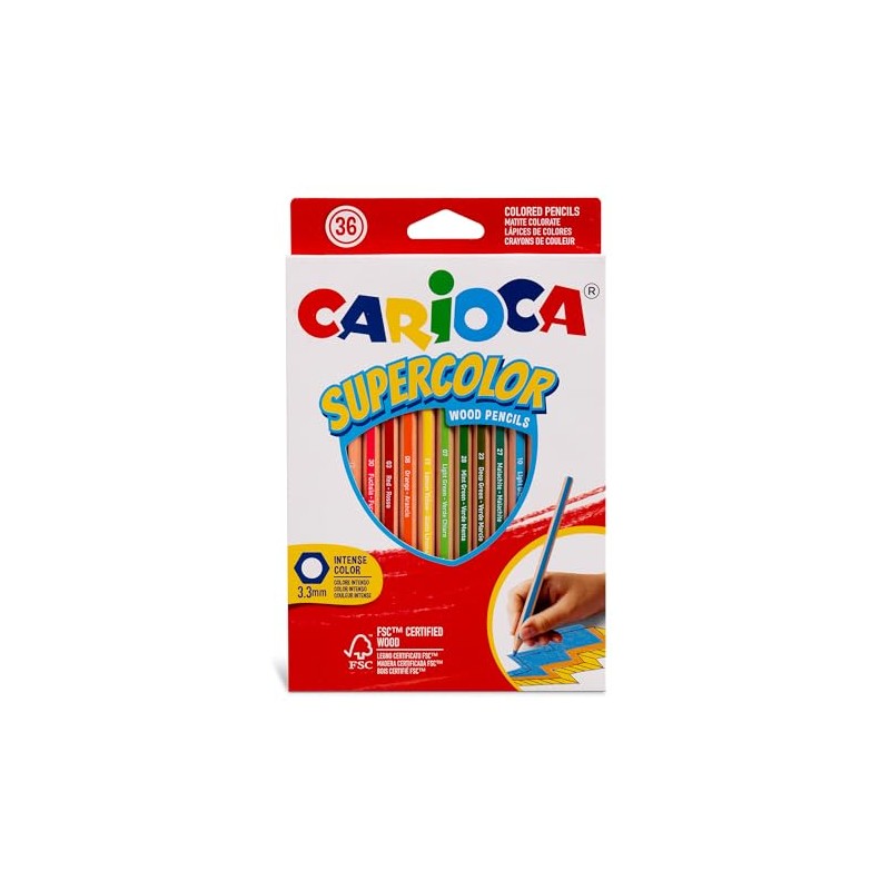 Carioca Supercolor 43394 Pastel Colours (Pack of 36)