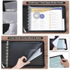 Antner Zippered 7 Ring Business Checkbook Binder Portfolio for 3-on-a-Page