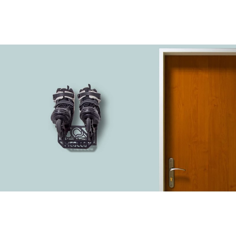MEOLLO Roller Skates Wall Mount (100% Steel) (Black)