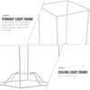Hemobllo DIY Lamp Shade Frame - Iron Lampshade Frame Metal