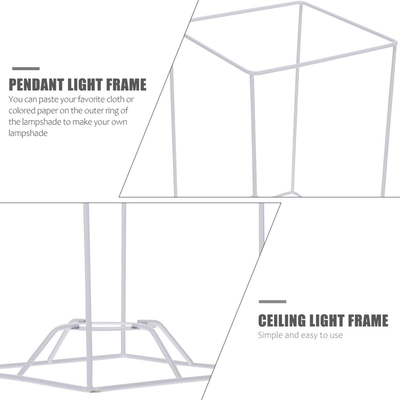 Hemobllo DIY Lamp Shade Frame - Iron Lampshade Frame Metal