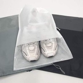 JQ Transparent window white shoe bag non-woven fabric ZF / 투명창 화이트 신발주머니 부직포 ZF