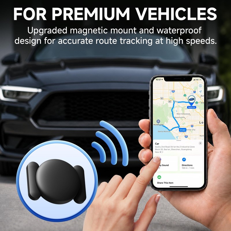 Mini Magnetic GPS Tracker for Vehicles No Subscription for iOS